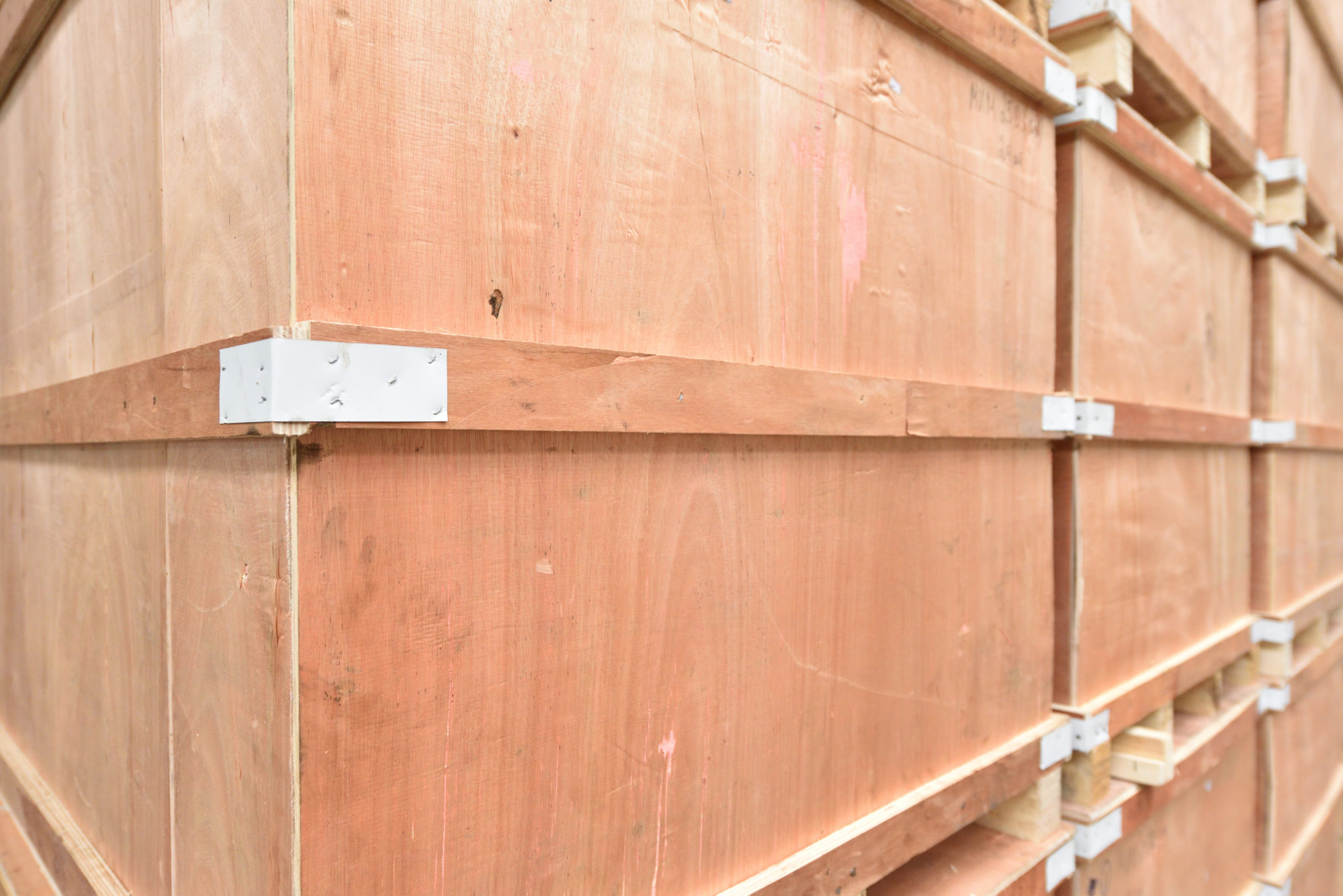 Large And Light Warehouse, Cargo Storage In Wooden Boxes Large And Light Warehouse, Cargo Storage In Wooden Boxes